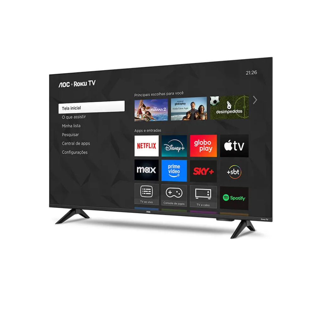 Tv Aoc 45 Polegadas Le45 TELEVISOR AOC 43PL 43S5155 LED FHD ROKU (10701) — Maré Móveis